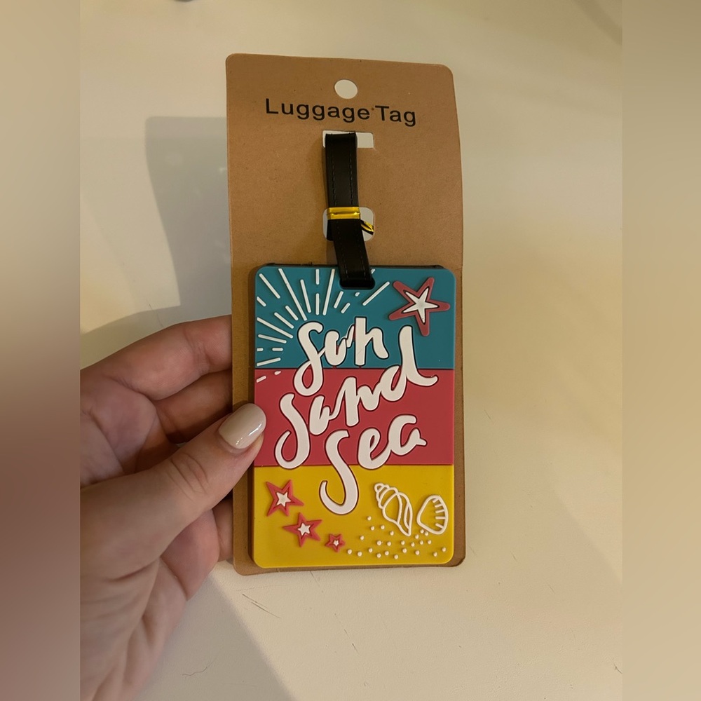 Colorful Sun Sand Sea Luggage Tag
